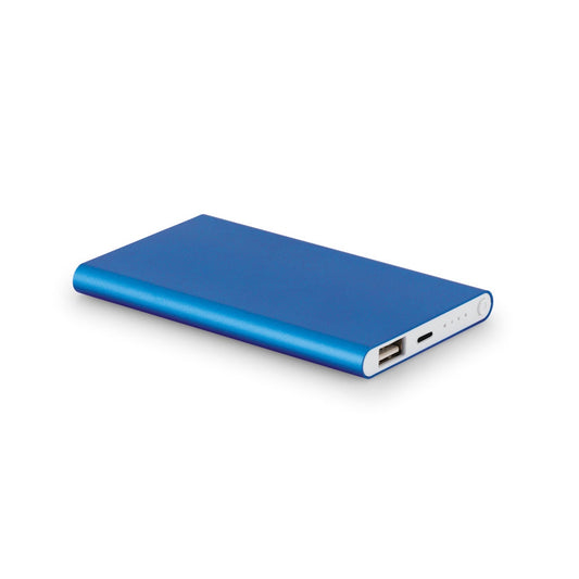 MARCET. Tenká powerbanka s kapacitou 4 000 mAh z recyklovaného ABS (70 % rABS) a recyklovaného hliníka (30 % rAL)