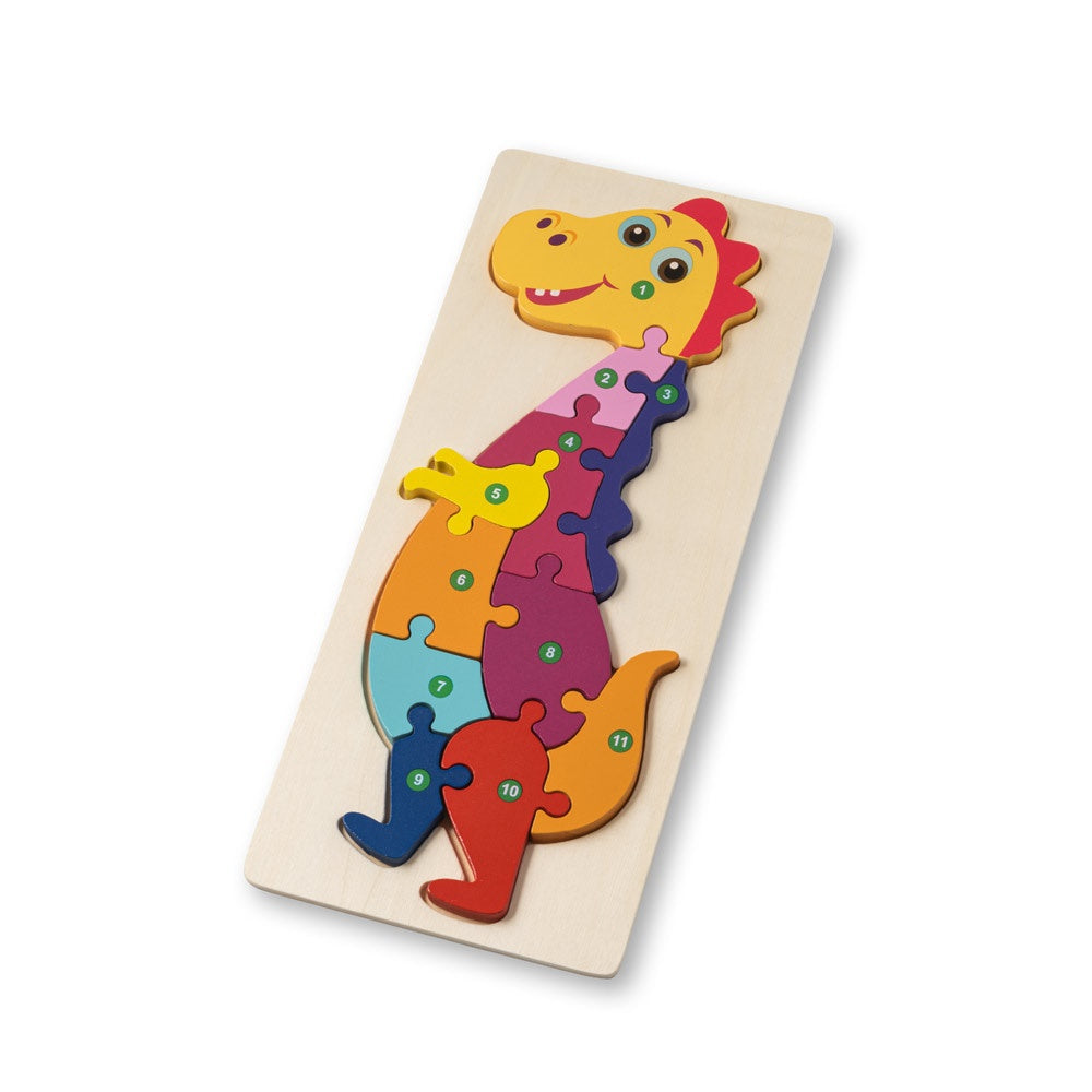 DIPLODOCO. Puzzle v tvare dinosaura v borovicovej preglejke - 150