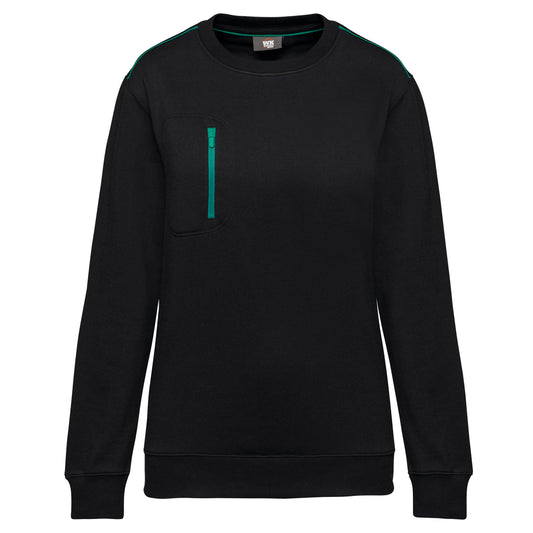 Unisex mikina bez kapucne s kontrastným vreckom Designed To Work Day To Day