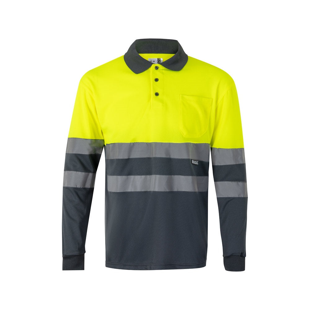 VL VULCAN. Dvojfarebná polokošeľa s vtáčím okom (160 g/m²) s dlhými rukávmi, z polyesteru (100%) - 207
