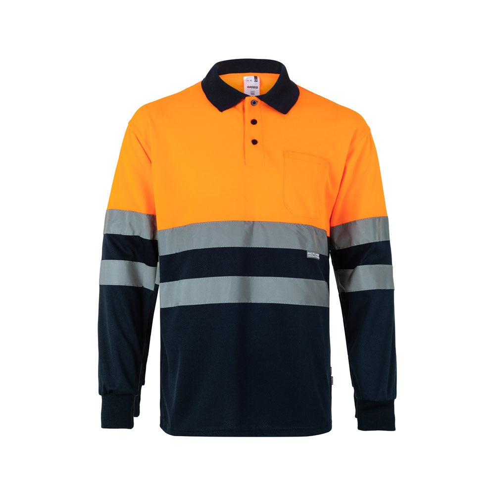 VL VULCAN. Dvojfarebná polokošeľa s vtáčím okom (160 g/m²) s dlhými rukávmi, z polyesteru (100%) - 214