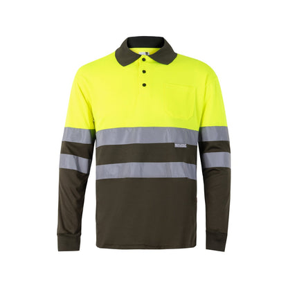 VL VULCAN. Dvojfarebná polokošeľa s vtáčím okom (160 g/m²) s dlhými rukávmi, z polyesteru (100%) - 219