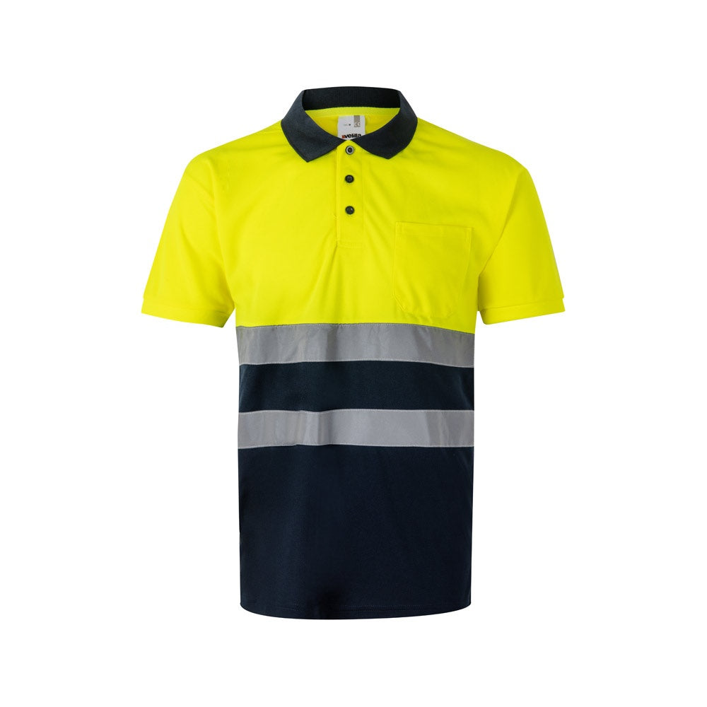 VL FORTUNA. Polokošeľa Bird-eye (140 g/m²) s krátkymi rukávmi, z polyesteru (100%) - 204