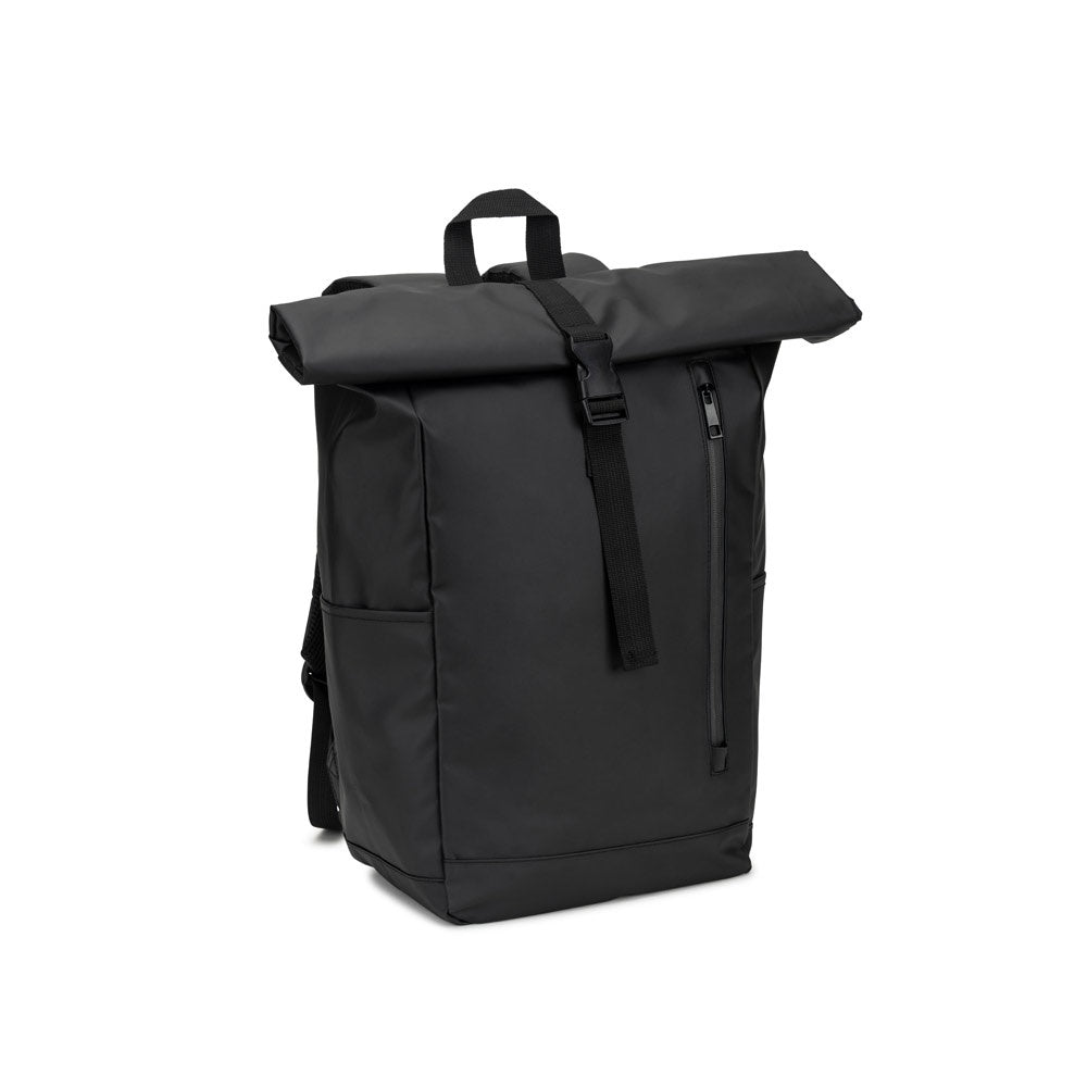 OSASCO BPACK. Batoh s rolovacím vrchom so zipsovým systémom, ktorý umožňuje zrolovať vrch na prispôsobenie objemu batohu, vyrobený z 600D recyklovanej polyesterovej tkaniny - 103