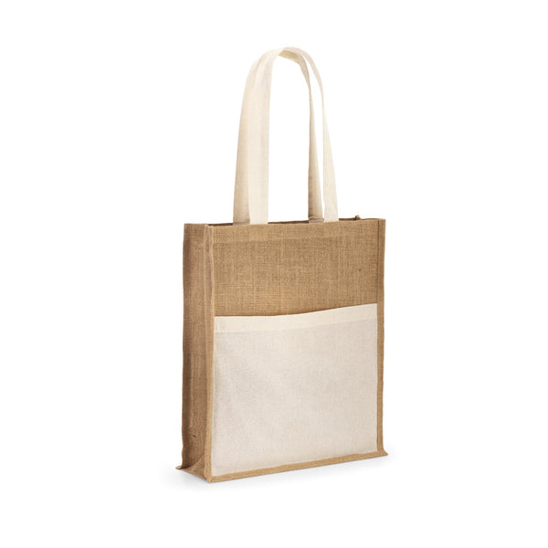BRAGA. Vrecko a vrecko z juty (240 g/m²) zo 100 % bavlny (140 g/m²)