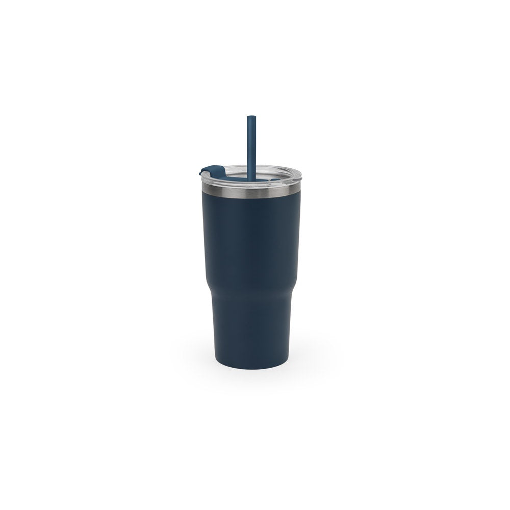 JOYNER M. Kompaktný nerezový cestovný pohár (91% recyklovaný) s vákuovo izolovanou dvojitou stenou a matným povrchom 600 mL - 134