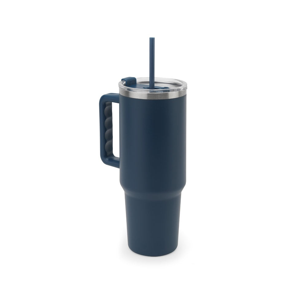 JOYNER XL. Veľký nerezový cestovný pohár (91% recyklovaný) s vákuovo izolovanou dvojitou stenou a matným povrchom 1300 mL - 134