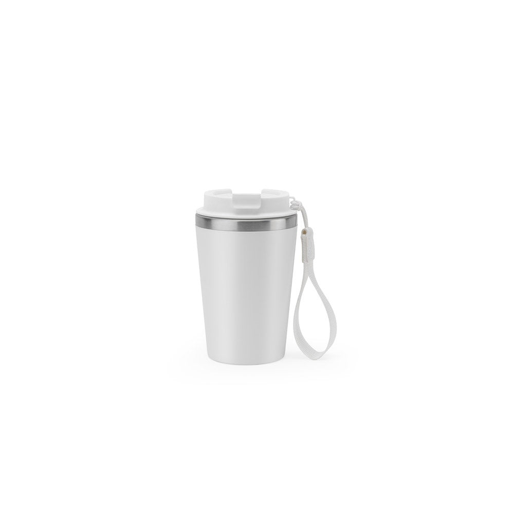 SPITZ. Cestovný pohár z nehrdzavejúcej ocele (90 % recyklovanej) a vonkajšej steny z PP s matným povrchom 440 mL - 106