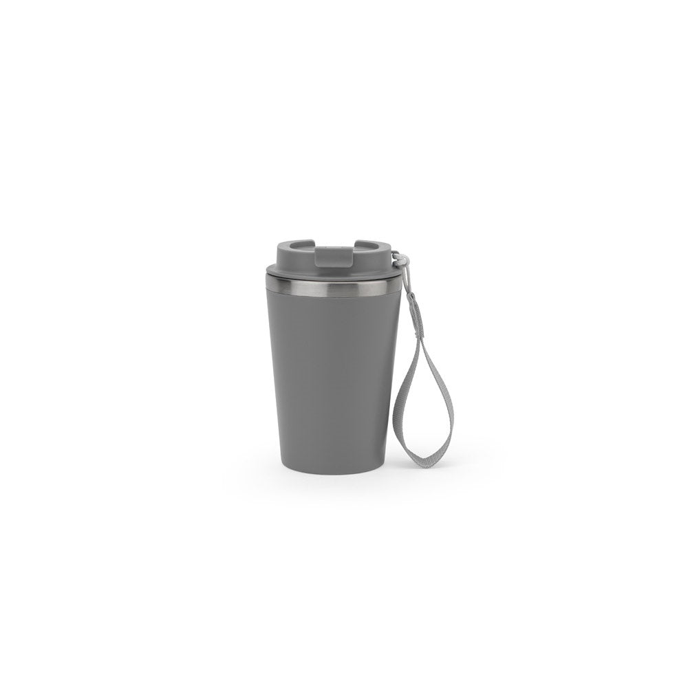 SPITZ. Cestovný pohár z nehrdzavejúcej ocele (90 % recyklovanej) a vonkajšej steny z PP s matným povrchom 440 mL - 113