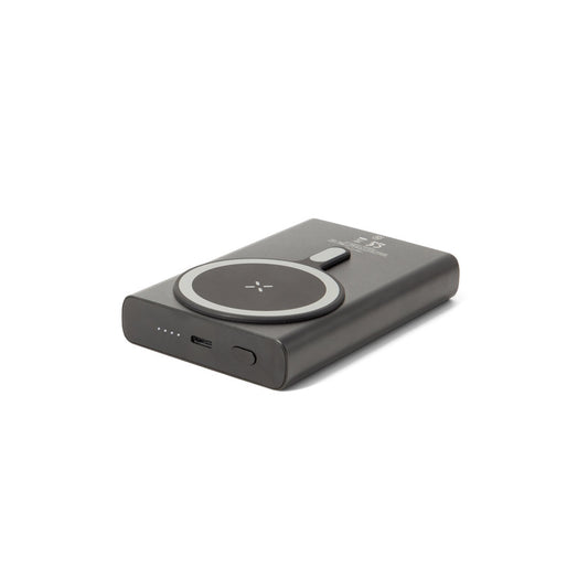 WRIGHT 10. Magnetická powerbanka s rýchlym nabíjaním z recyklovaného hliníka a recyklovaného ABS 10 000 mAh