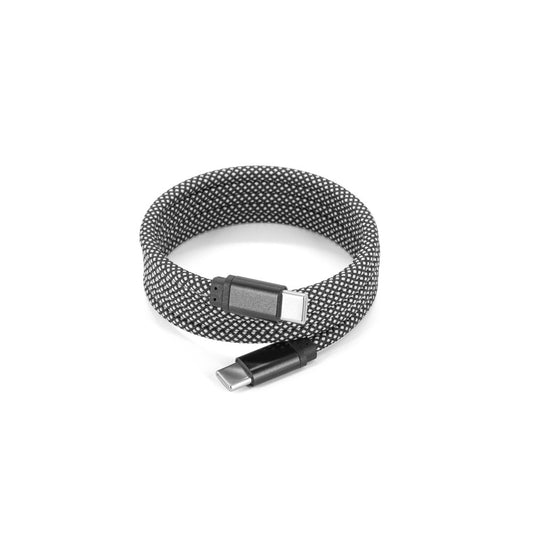 NADELLA. Kábel USB-C na USB-C s opleteným polyesterovým káblom (60 W) a magnetickým systémom pre jednoduché navíjanie