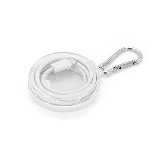 JEMISON. Kábel USB-C na USB-C s opleteným káblom (60 W), vyrobený z ABS, nehrdzavejúcej ocele, hliníka a polyesteru