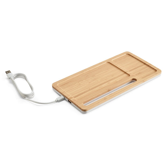 MOTT. Desktop organizator sa 15V bežičnim punjačem od bambusa i ABS-a
