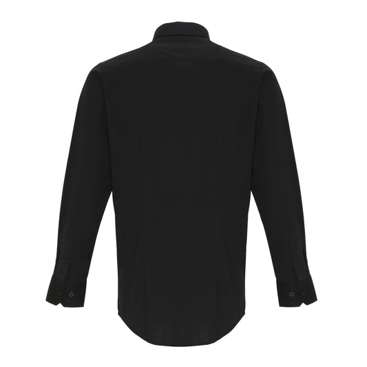 Pánska košeľa s dlhým rukávom, elastický popelín Premier Poplin Stretch