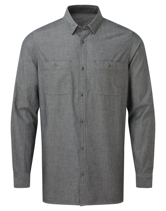 Pánska košeľa s dlhým rukávom, chambray Premier Chambray Fairtrade Organic