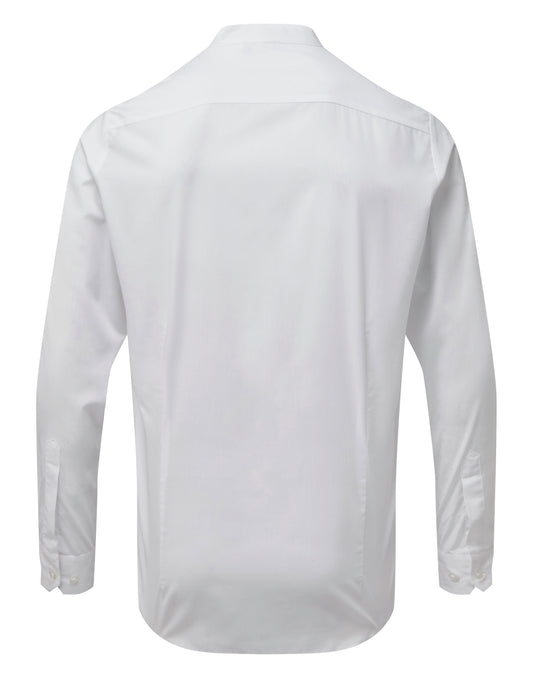 Pánska košeľa s dlhým rukávom, stojačikový golier Premier Grandad Collar
