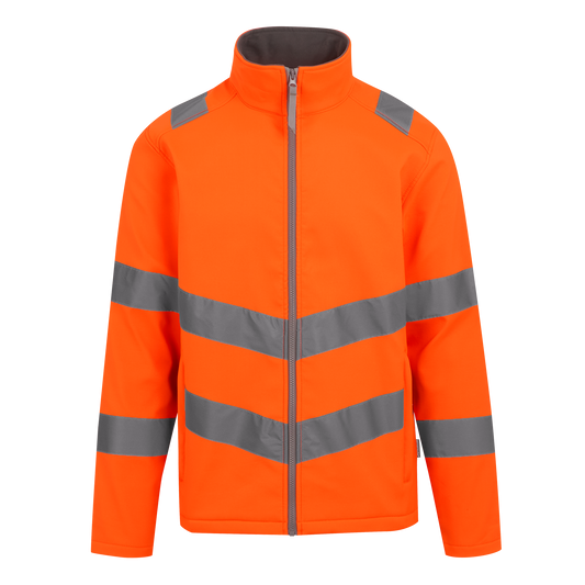 Pánska reflexná softshellová bunda Regatta Hi-Vis Pro Contract Ablaze – trieda 3