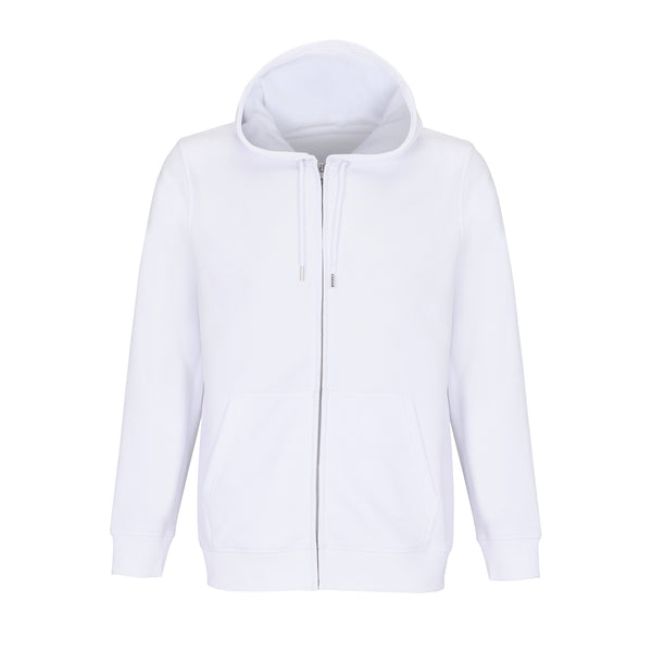 Unisex rozopínacia mikina s kapucňou na zips SOL'S Calipso – eko materiál